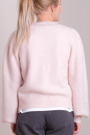 Gimma Diamond Knit Cardigan | Light pink | Strik cardigan fra Neo Noir