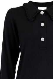 Gemma Diamond Knit Blouse | Black | Strik bluse fra Neo Noir