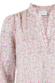Jisla Peony Flower Blouse | Off White | Skjorte fra Neo Noir