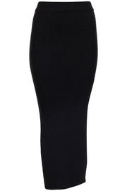 Solla Rib Knit Skirt | Black | Strik nederdel fra Neo Noir