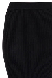 Solla Rib Knit Skirt | Black | Strik nederdel fra Neo Noir