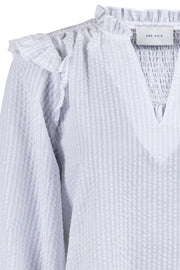 Filja Stripe Blouse | White | Bluse fra Neo Noir