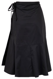 Anderson Poplin Wrap Skirt | Black | Nederdel fra Neo Noir