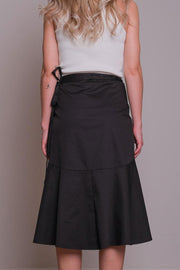 Anderson Poplin Wrap Skirt | Black | Nederdel fra Neo Noir