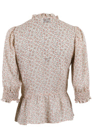 Tamra Sweet Flower Blouse | Off White | Skjorte fra Neo Noir