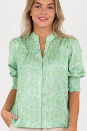 Diana Ditsy Glow Blouse | Green | Bluse fra Neo Noir