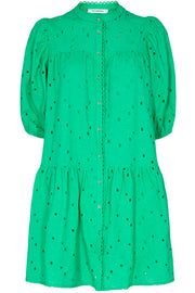 Pola Anglaise Dress | Vibrant Green | Kjole fra Co'Couture
