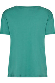 Cane O-SS Glitter Tee | Blue Spruce | T-Shirt fra Mos Mosh