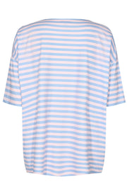 Alma T-Shirt | Baby Blue Rose Stripe | T-Shirt fra Liberté