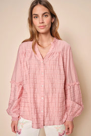 Benedetta Blouse | Silver Pink | Bluse fra Mos Mosh