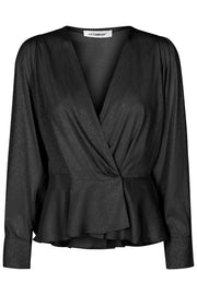 Justin Wrap Blouse | Black | Bluse fra Co'couture