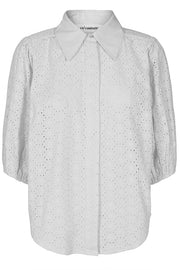 Briela Anglaise Shirt | White | Skjorte fra Cocouture