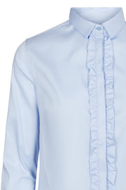 Tilda Flounce Shirt | Light Blue | Skjorte fra Mos Mosh