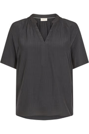 Ralda Blouse Short Sleeve | Black | Bluse fra Freequent