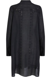 Sloane LS Shirt Dress | Black | Kjole fra Mos Mosh
