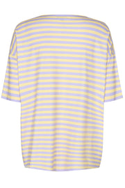Alma T-Shirt | Lavender Yellow Stripe | T-shirt fra Liberté