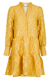 Frei Big Flower Dress | Dusty Yellow | Kjole fra Neo Noir