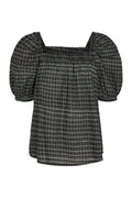 Tiia Bluse | Schwarz mit Off-White | Bluse von Freequent