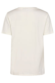 Fenjal Tee | Off-White w. Royal Lilac | T-Shirt fra Freequent