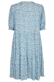 Adney Dress | Chambray Blue w. Sharp Green | Kjole fra Freequent