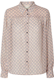 Molly Shirt | Dusty Rose | Skjorte med print fra Lollys Laundry