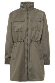 Jacket | Dark olive | Tynd jakke fra Saint Tropez