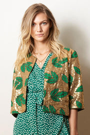 Trine Jacket | Green | Kort jakke fra Lollys Laundry