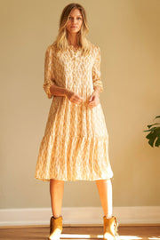Naja Dress | Creme | Lang kjole fra Lollys Laundry