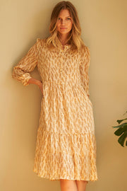 Naja Dress | Creme | Lang kjole fra Lollys Laundry