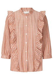 Hanni shirt | Dusty Rose | Stribet skjorte fra Lollys Laundry