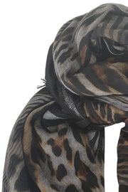 Electra Double Sided Sarf | Black | Dobbeltsidet halstørklæde fra Black Colour