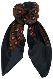 Xenia leo/zebra Tørklæde | Coffee/Pink | Tørklæde fra Black Colour