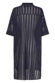 Clara SS Shirt | Navy | Skjorte kjole fra Liberté