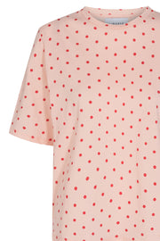 Bailey T-shirt | Rose Red Dot | T-shirt med prikker fra Liberté