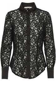 Silke Shirt | Black Lace| Skjorte fra Costamani