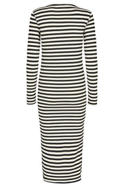 Natalia LS Dress | Black Creme Stripe | Kjole fra Liberté