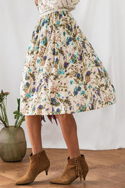 Pauline Skirt | Flower Print | Nederdel fra Lollys Laundry