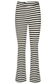 Natalia Flair Pants | Black Creme Stripe | Bukser fra Liberté
