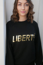 Heather Crewneck | Black | Bluse fra Liberté
