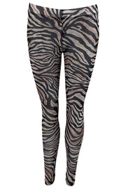 Annie Mesh Leggings | Lys Zebra | Leggings med dyreprint fra Black Colour