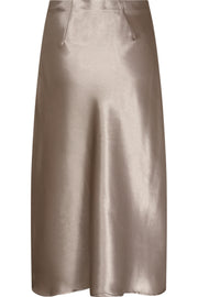 Satin Skirt | Desert Taupe Metallic | Nederdel fra Freequent