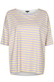 Alma T-Shirt | Lavender Yellow Stripe | T-shirt fra Liberté