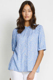 Nilda Shirt | Blue Flower | Skjorte fra Culture
