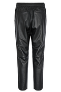 Zabel Leather Sweatpant l Black l Bukser fra Mos Mosh