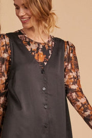 Meshka Blouse l Coffee Bean w. Roasted Pecan l Bluse fra Freequent