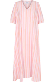 Martine Ss Dress | Orange Rose Stripe | Kjole fra Liberté