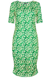 Alma Dress3 | Green Flower | Kjole fra Liberté