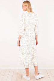 Olana Fine Flower Dress | White | Kjole fra Neo Noir