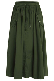 Crisp Poplin Utility Skirt | Army | Nederdel fra Co'couture