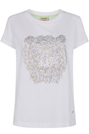 Icon O-SS Glam Tee | White | T-Shirt fra Mos Mosh